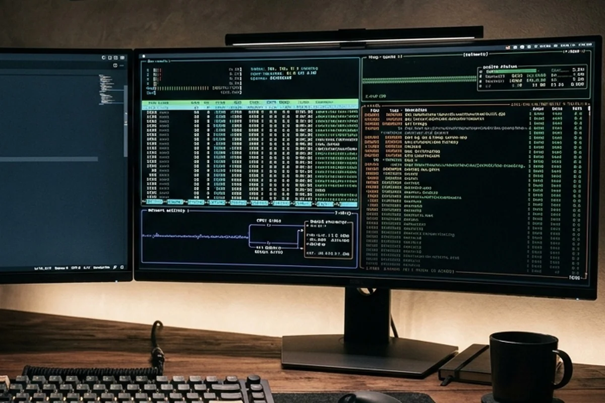 Scarpian AI - Real-time terminal telemetry monitor displaying system metrics and CLI performance logs